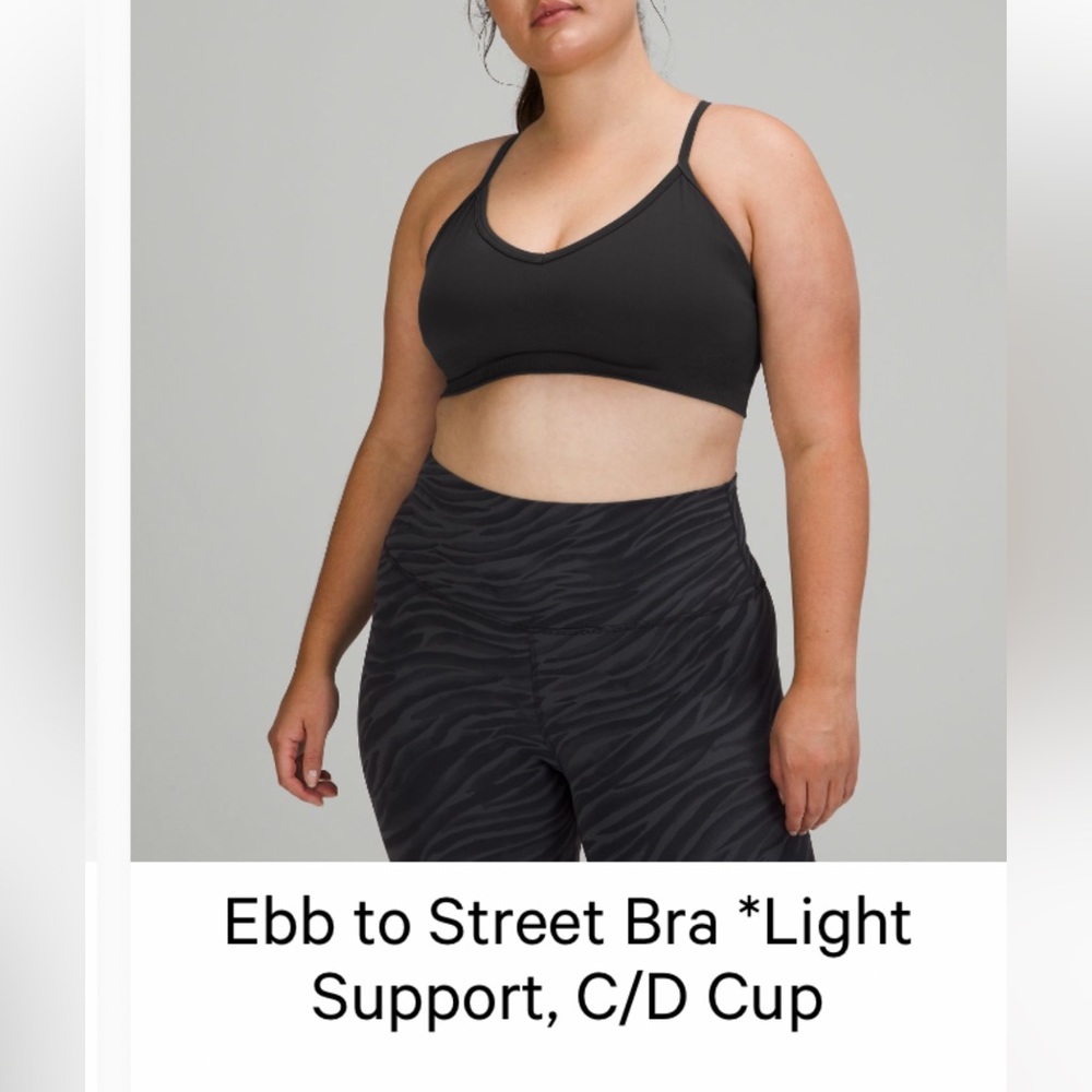 Lululemon EBB to street bra light support c/d